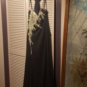 Evening Dress with Beads and Crystals
